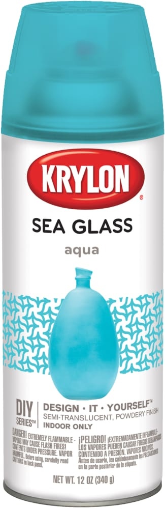 slide 1 of 1, Krylon Sea Glass Finish - Aqua, 12 oz