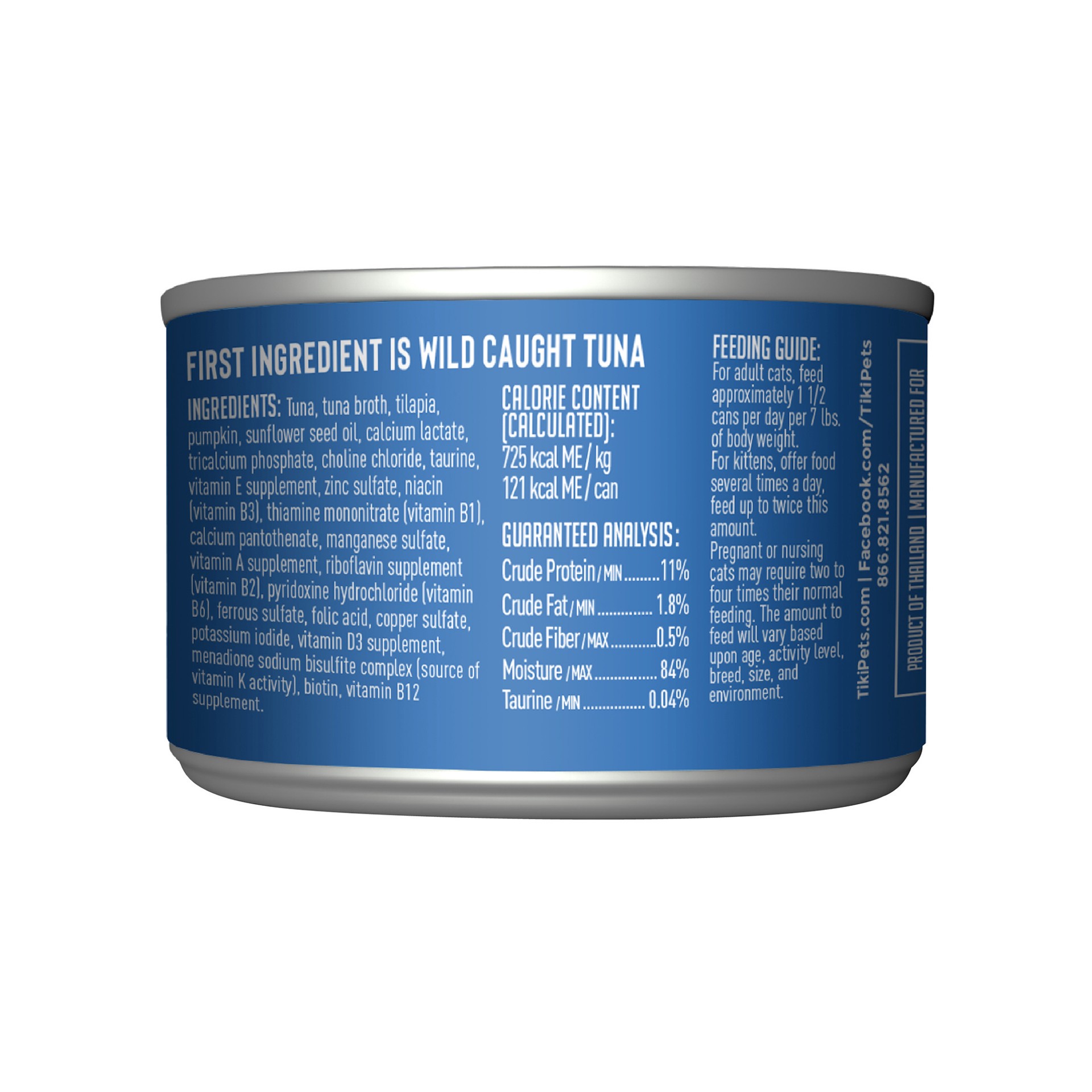 slide 2 of 8, Tiki Cat Aloha Friends Wet Cat Food, Tuna Tilapia & Pumpkin, 5.5 oz. Can, 5.5 oz