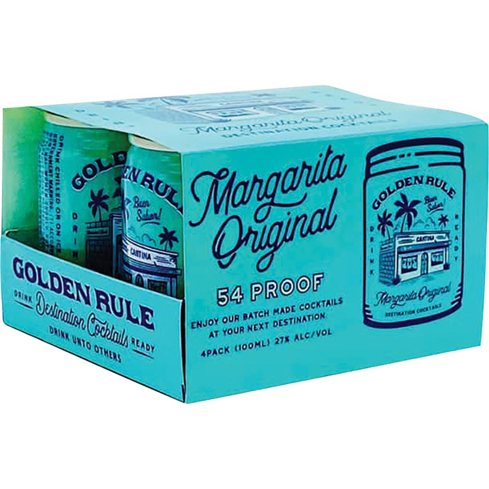 slide 1 of 1, Golden Rule Margarita 4pk, 4 ct; 100 ml