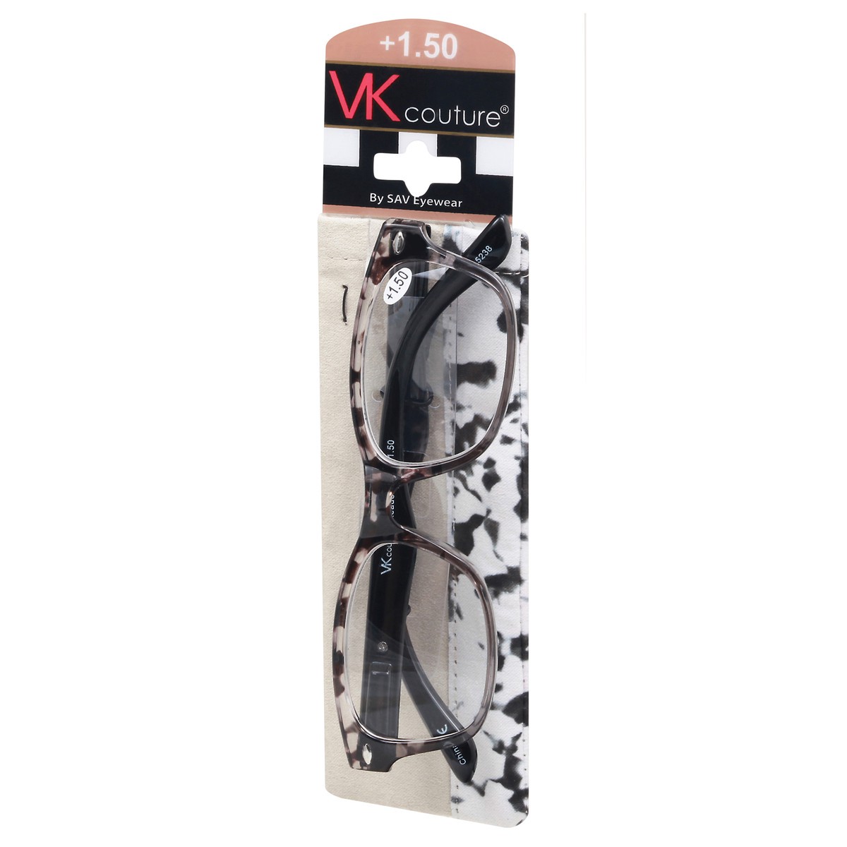 slide 3 of 9, VK Couture +1.50 Eyeglasses 1 ea Card, 1 ct