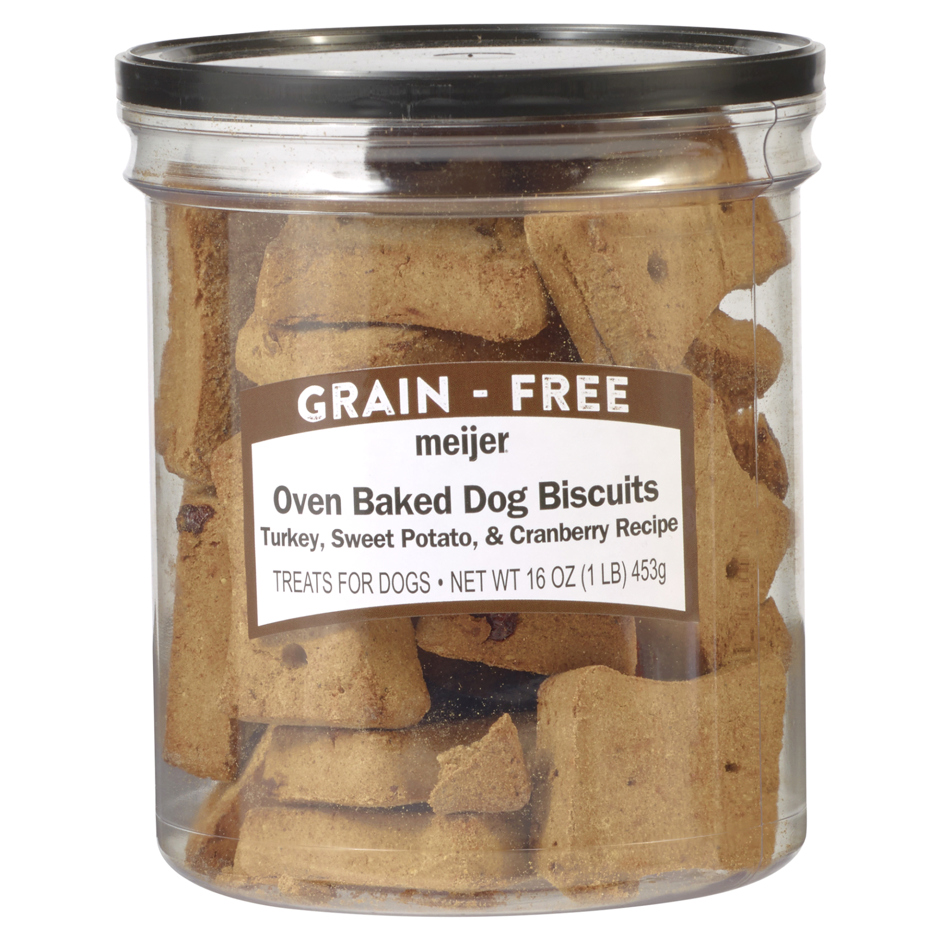 slide 1 of 2, Meijer Grain Free Turkey, Sweet Potato & Cranberry Dog Biscuits, 16 oz