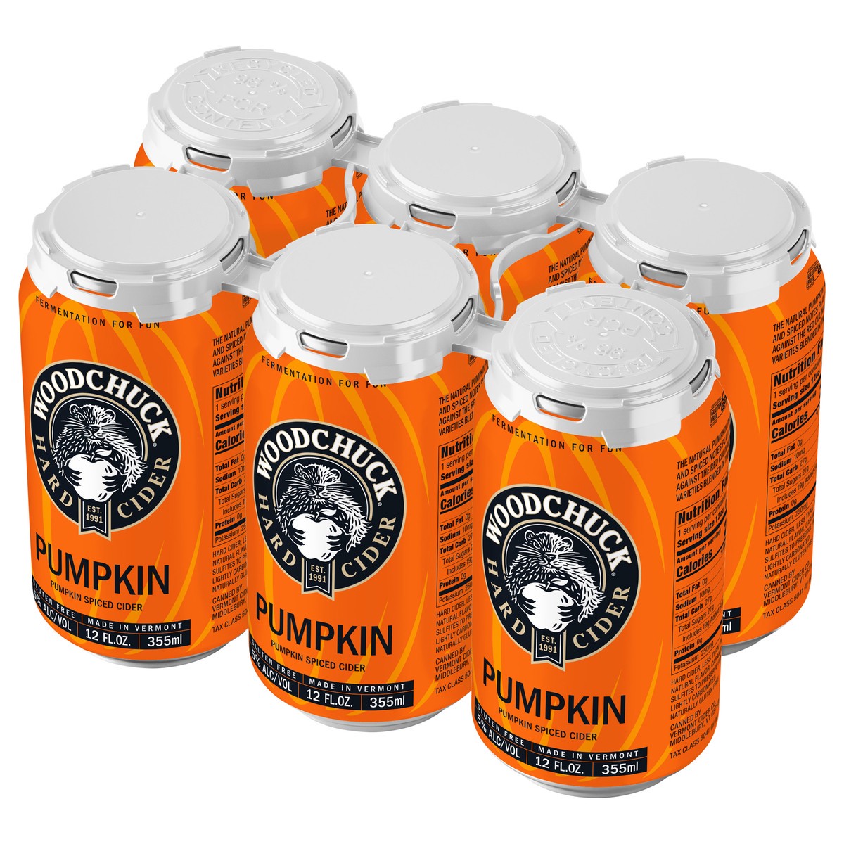 slide 9 of 9, Woodchuck Spiced Cider Pumpkin Beer 6 - 12 fl oz Cans, 72 fl oz