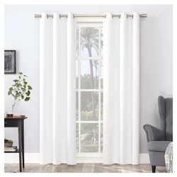 Sun Zero Walter Grommet Panel Pair White 74x63"