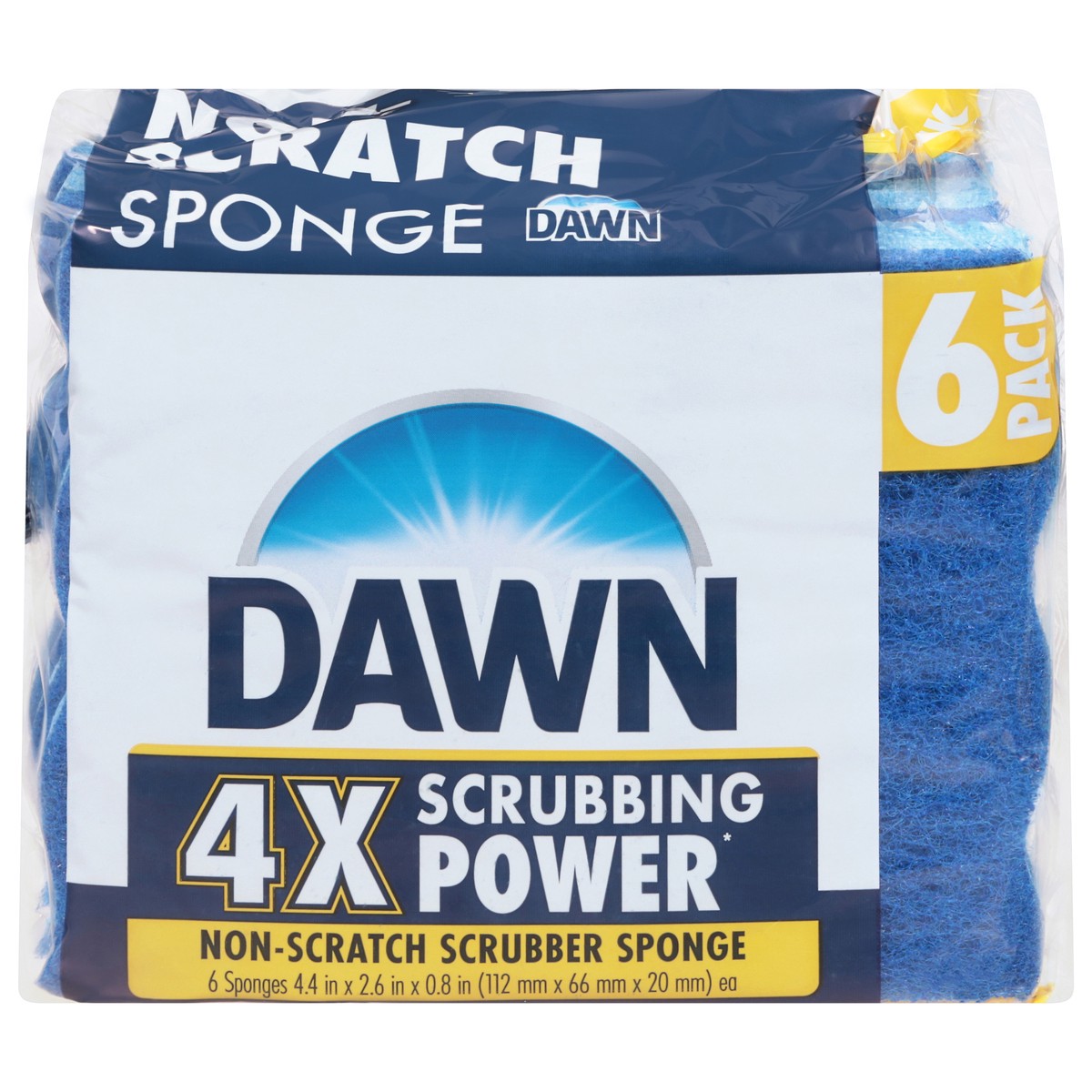 slide 1 of 10, Dawn Non-Scratch Scrubber Sponge 6 Each, 6 ct