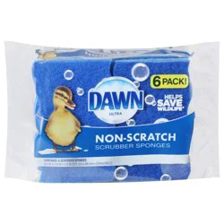 Dawn Ultra Non-Scratch Scrubber Sponges 6 ea