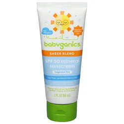 Babyganics Sheer Blend, SPF 50 Mineral Sunscreen Lotion, Fragrance Free, 3 Fl Oz