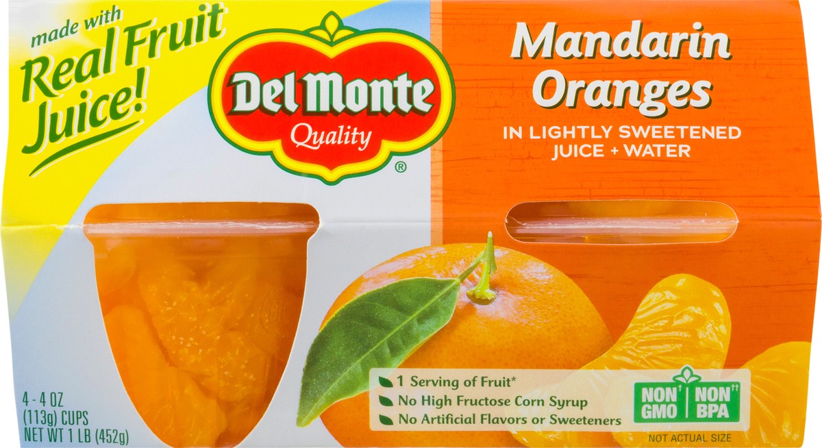 slide 6 of 9, Del Monte Mandarin Oranges 4 ea, 