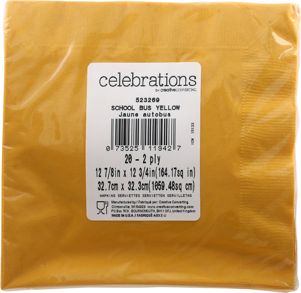 slide 6 of 6, Celebrations Lunch Napkins Yellow 2Ply, 20 ct