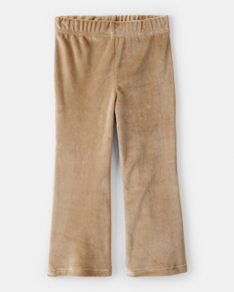 slide 2 of 4, Carter's Toddler Girl Bear Velour Hoodie & Pant Set - Brown Beige 3T, 1 ct