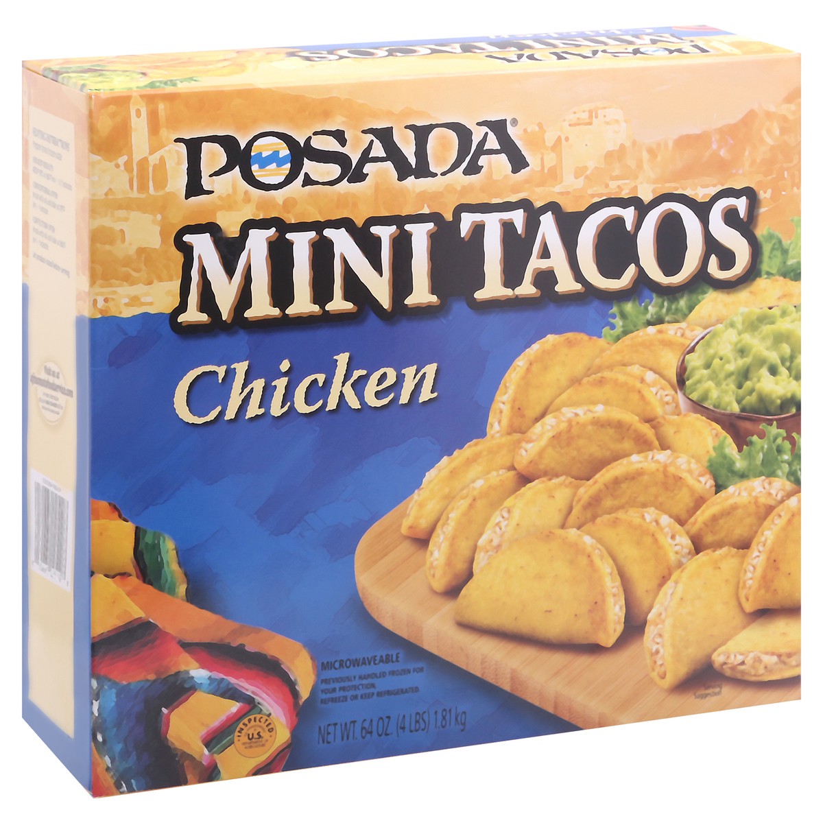 slide 2 of 13, Posada Chicken Mini Taco, 64 oz