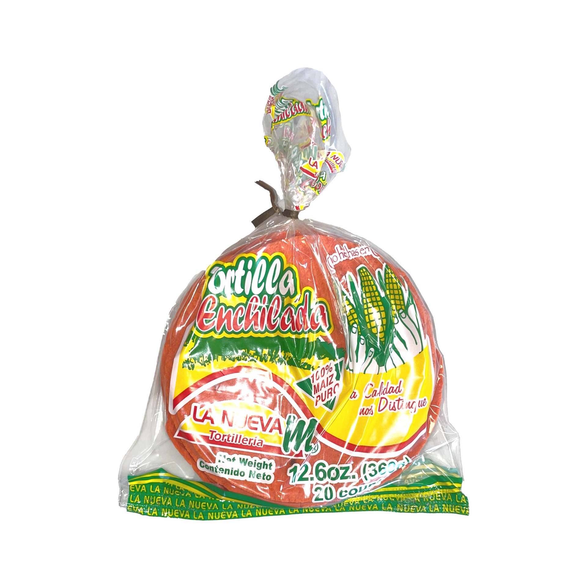 slide 1 of 1, La Nueva Tortilleria Enchilada Red Corn Tortillas, 20 ct