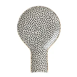 Tabletops Gallery Stoneware Spoon Rest - Dots