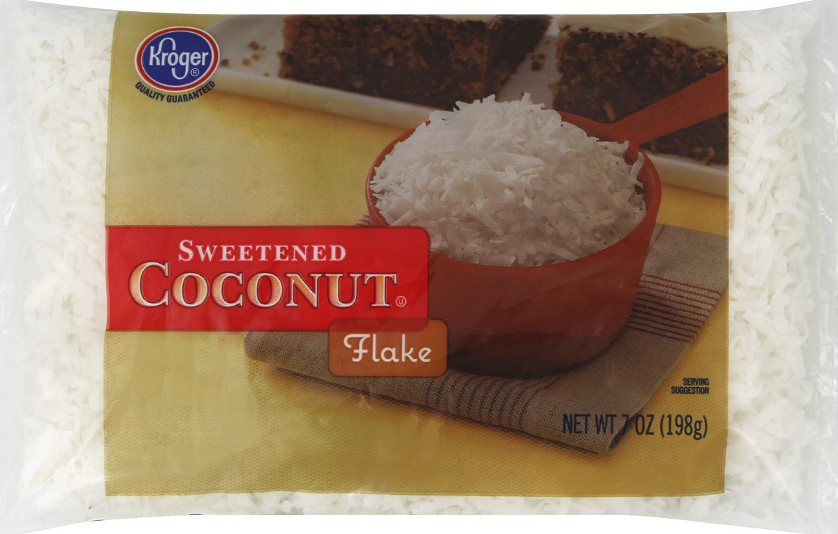 slide 3 of 5, Kroger Sweetened Flaked Coconut, 7 oz