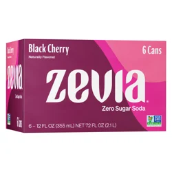 Zevia Soda - Natural Diet Black Cherry - 6 ct; 12 oz - 6 ct; 12 oz