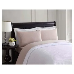 London Fog Solid Tan Twin Sheet set
