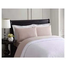 London Fog Solid Tan Twin Sheet set