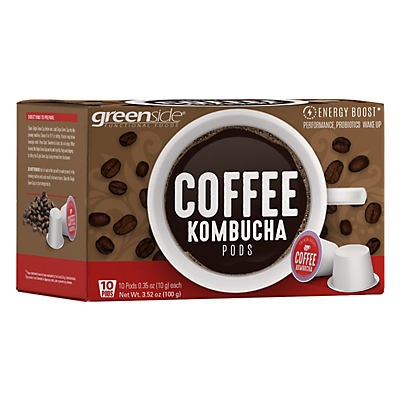 slide 1 of 1, greenside French Roast Coffee Kombucha Single Serve Coffee Cups, 10 ct