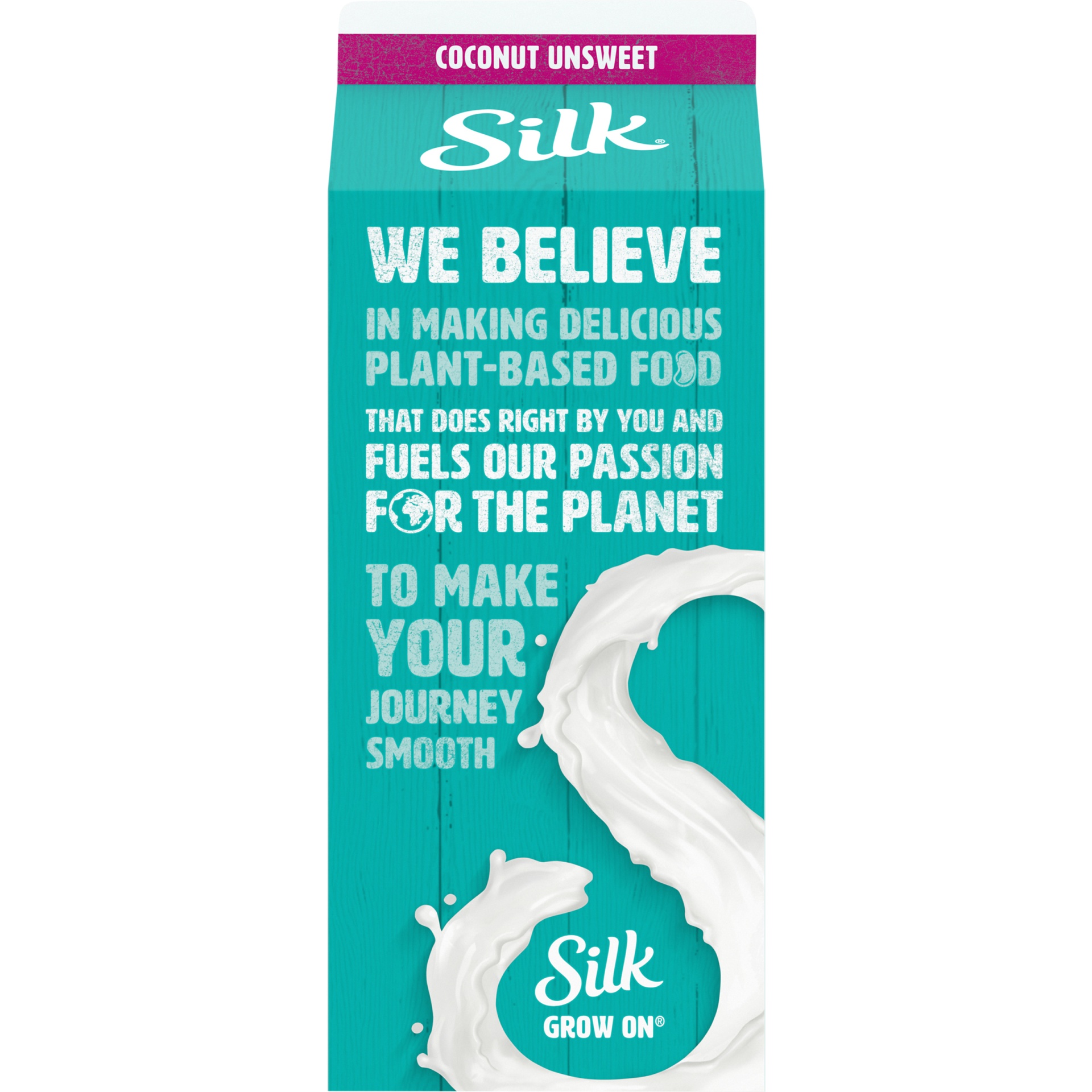 slide 4 of 7, Silk Unsweetened Coconut Milk, 64 fl oz