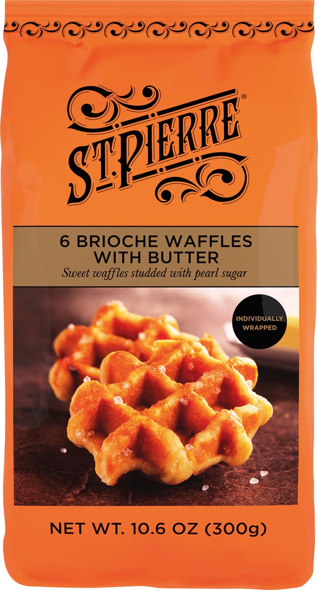 slide 4 of 5, 6 Brioche Waffles With Butter, 10.5 oz