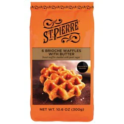 St Pierre Butter Brioche Waffles, 6 packs, 10.6 oz