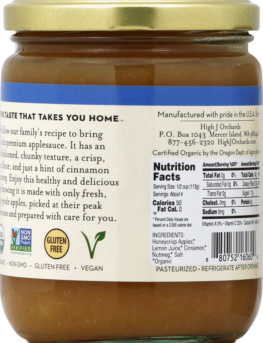 High J Orchards Organic Honeycrisp Applesauce 16 oz