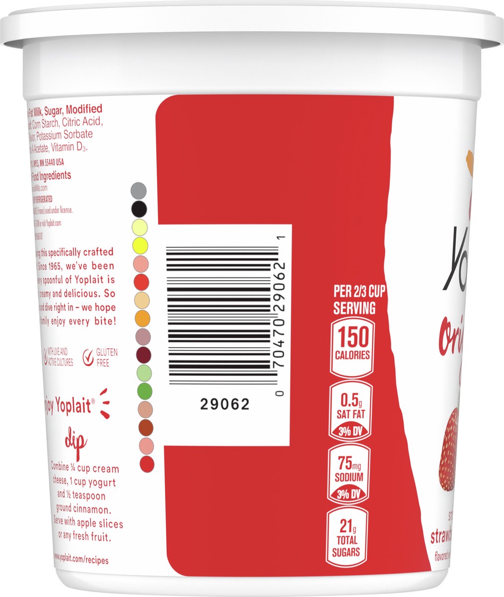 slide 7 of 9, Yoplait Original Smooth Style Strawberry Banana Flavored Low Fat Yogurt Tub, 32 oz, 2 lb