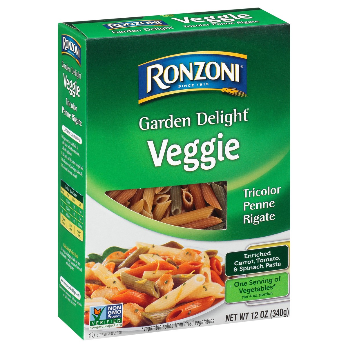 slide 2 of 9, Ronzoni Garden Delight Penne Rigate12 oz, 12 oz