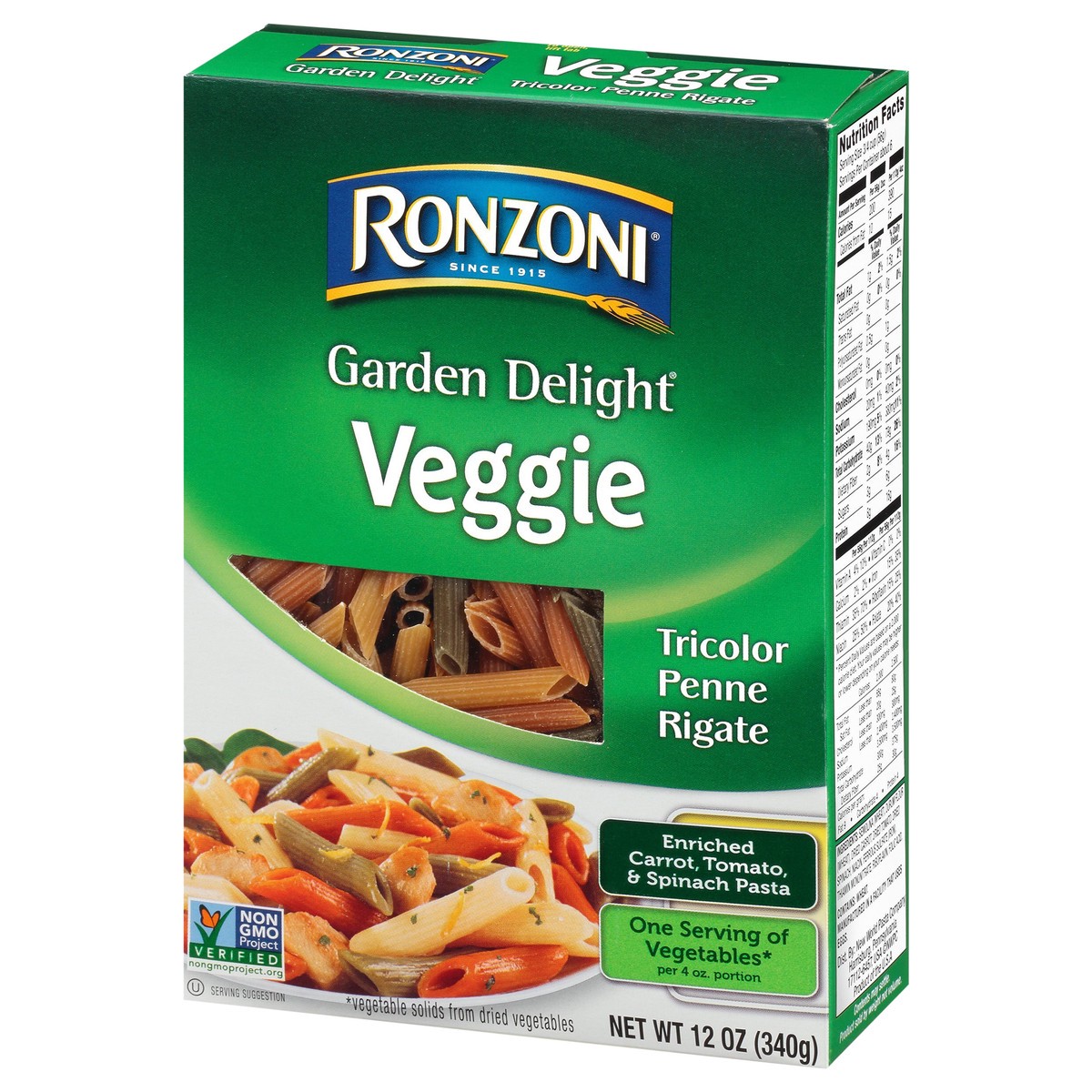 slide 3 of 9, Ronzoni Garden Delight Penne Rigate12 oz, 12 oz