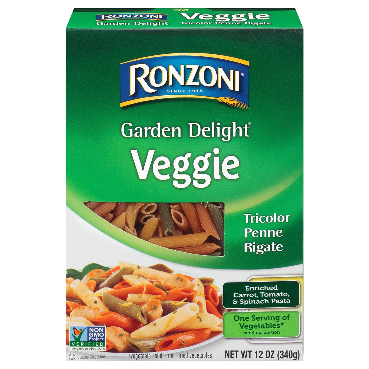 slide 1 of 9, Ronzoni Garden Delight Penne Rigate12 oz, 12 oz