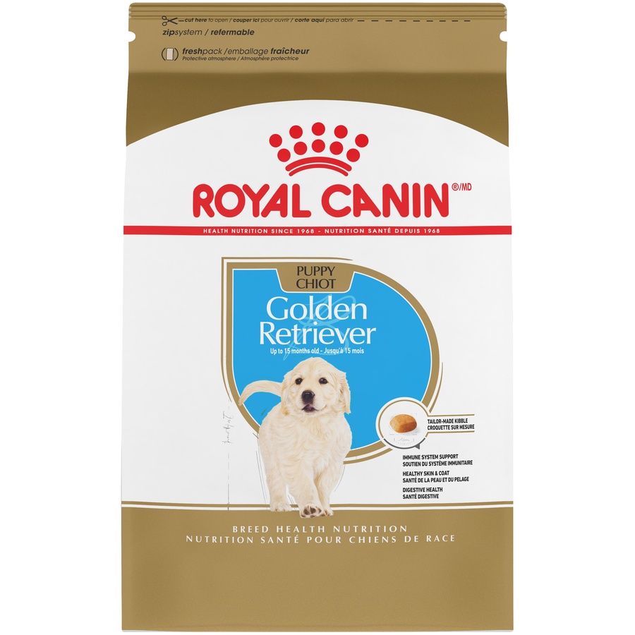 slide 1 of 1, Royal Canin Breed Health Nutrition Golden Retriever Puppy Dry Dog Food, 30 lb