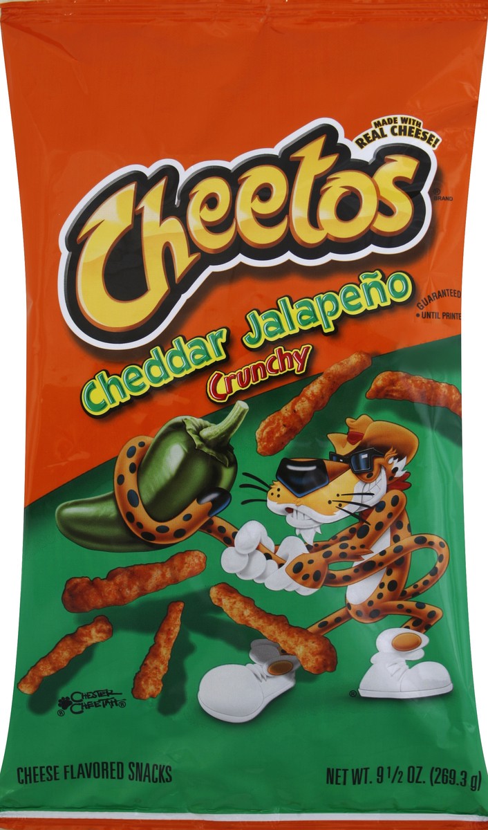 slide 5 of 6, Cheetos Cheese Flavored Snacks Crunchy Cheddar Jalapeno, 9.5 oz