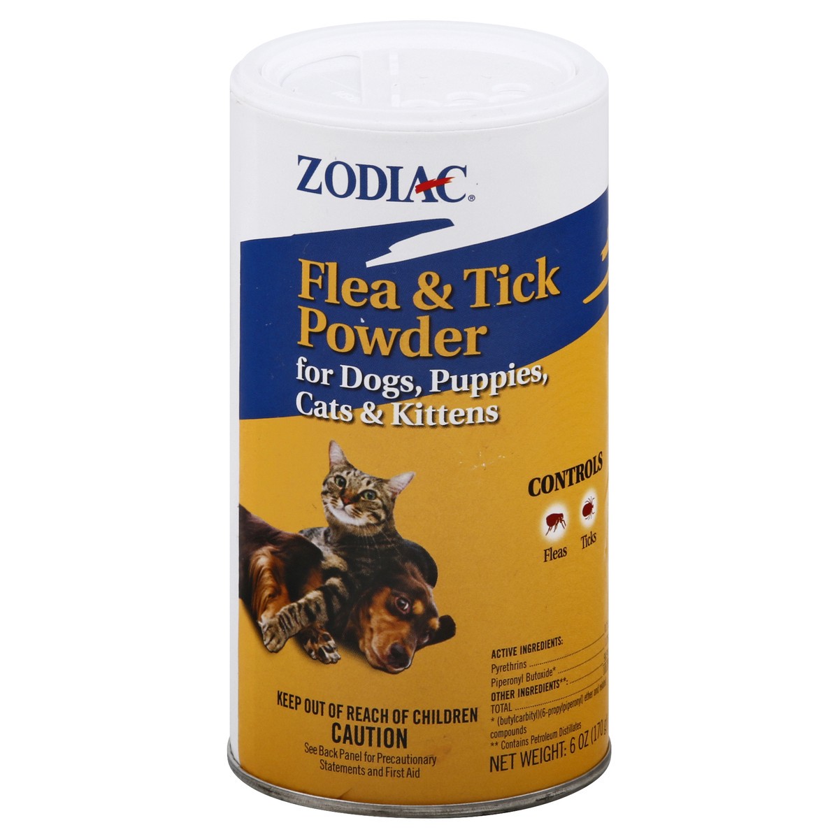 slide 11 of 12, Zodiac For Dogs Puppies Cats & Kittens Flea & Tick Powder 6 oz, 6 oz