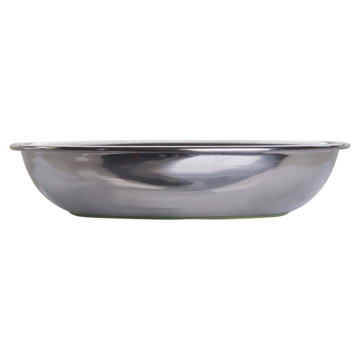 slide 3 of 3, Stainless Steel Heavyweight Cat Dish with rubber bottom, 8 oz