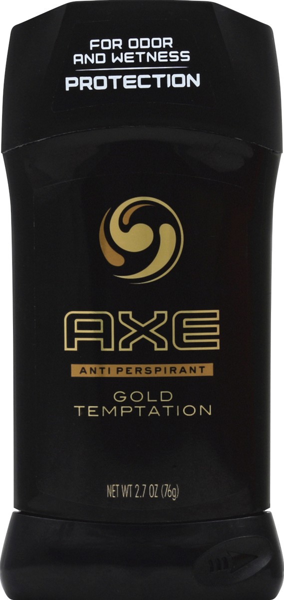 slide 5 of 6, AXE Gold Temptation Dry Anti-Perspirant & Deodorant, 2.7 oz