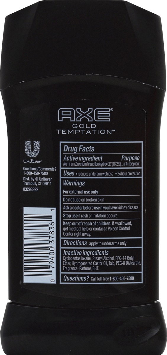 slide 6 of 6, AXE Gold Temptation Dry Anti-Perspirant & Deodorant, 2.7 oz