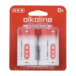 H-E-B Alkaline D Batteries