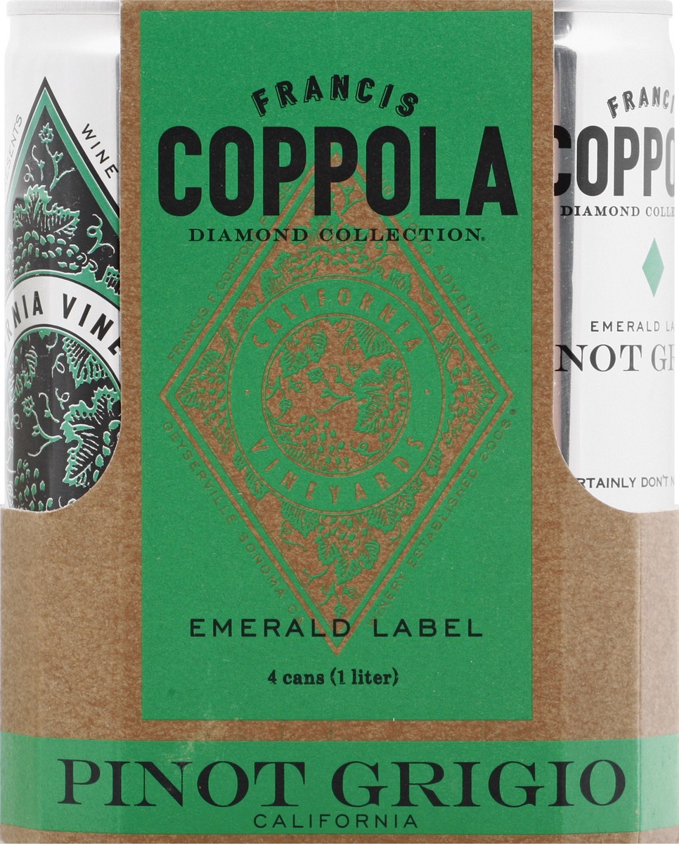 slide 2 of 10, FRANCIS COPPOLA California Pinot Grigio 4 ea, 4 ct; 250 ml