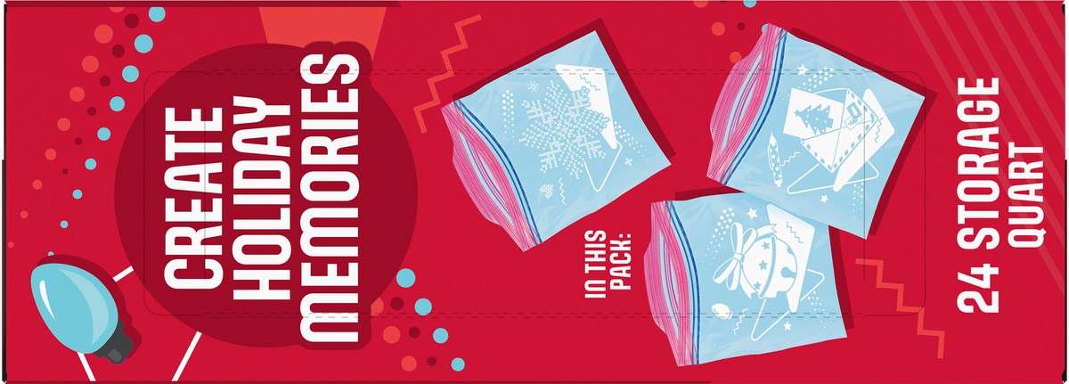 slide 8 of 11, Ziploc Quart Storage Seal Top Bags 24 ea, 24 ct