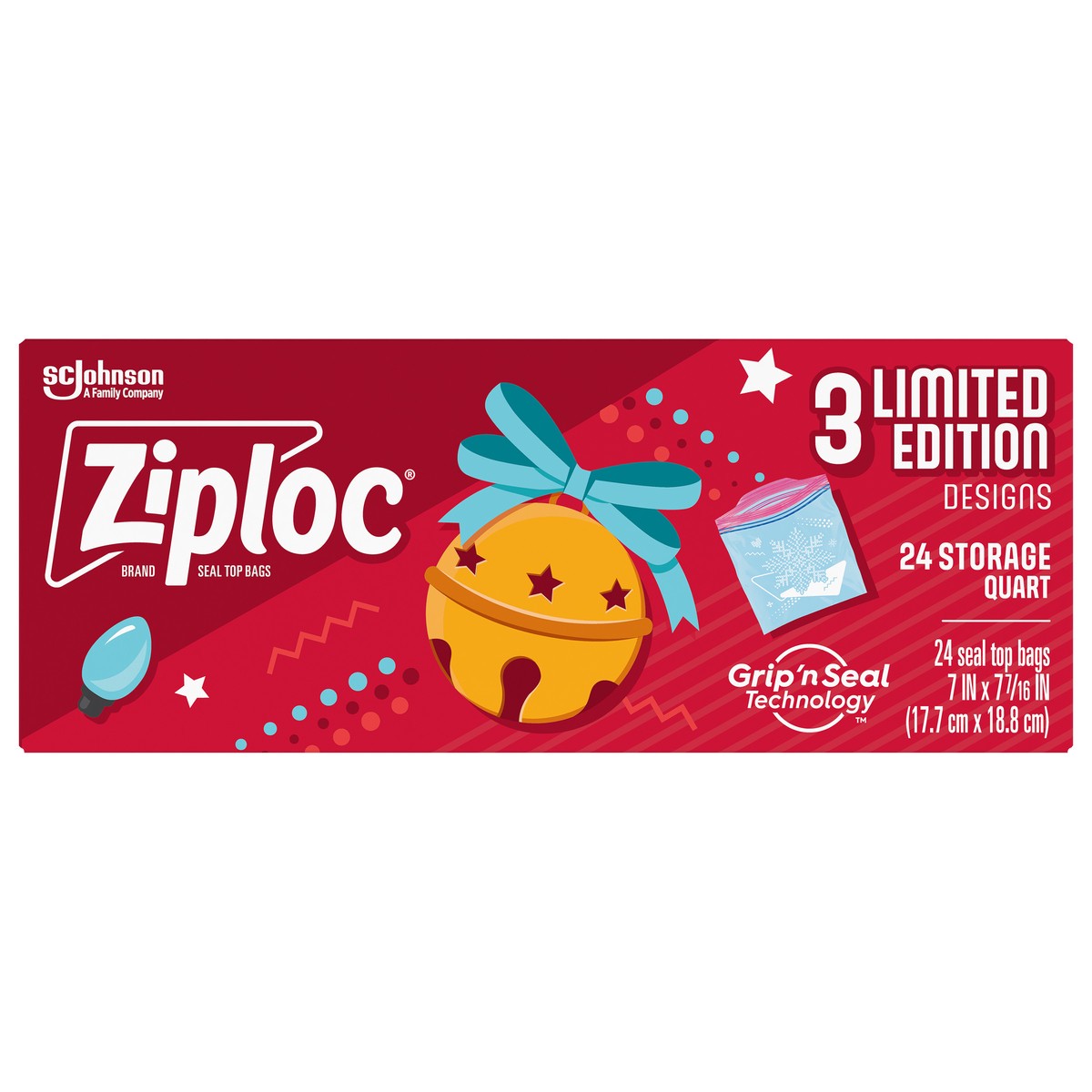 slide 2 of 11, Ziploc Quart Storage Seal Top Bags 24 ea, 24 ct