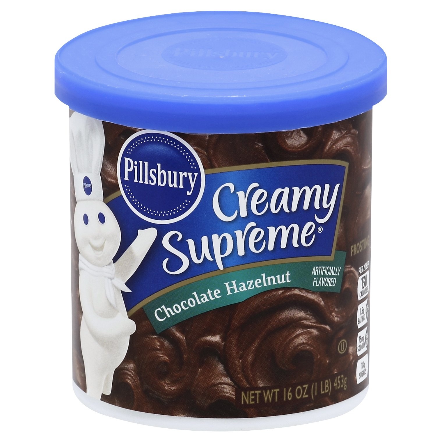 slide 1 of 1, Pillsbury Creamy Supreme Chocolate Hazelnut Frosting, 16 oz