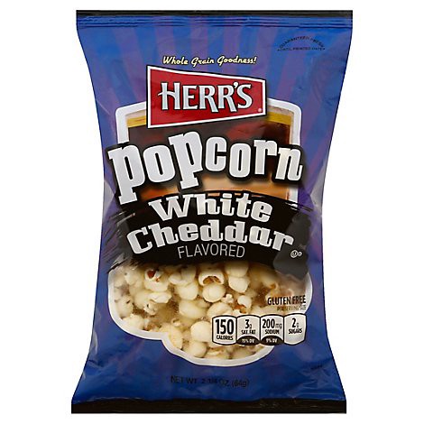 slide 1 of 10, Herr's White Cheddar Popcorn, 2.5 oz