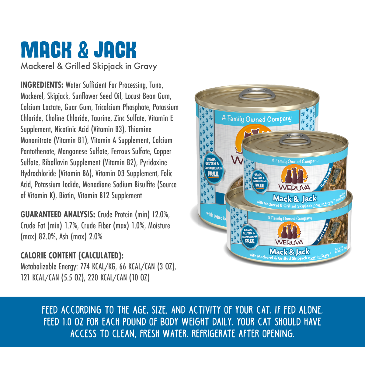 slide 2 of 2, Weruva Classics Mack and Jack with Mackerel & Grilled Skipjack in Gravy Wet Cat Food, 3 oz., 1 ct