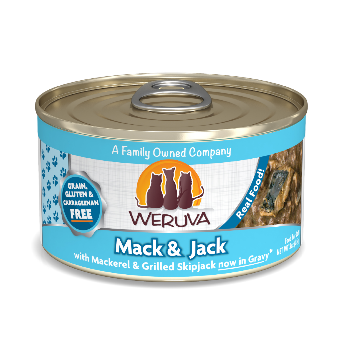 slide 1 of 2, Weruva Classics Mack and Jack with Mackerel & Grilled Skipjack in Gravy Wet Cat Food, 3 oz., 1 ct