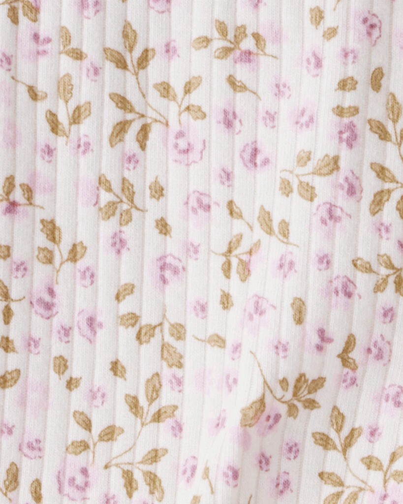 slide 5 of 5, Littleplanet Baby Girl 2-Pack Organic Cotton Rib Leggings Botanic Muse, Plum Purple 18M, 1 ct