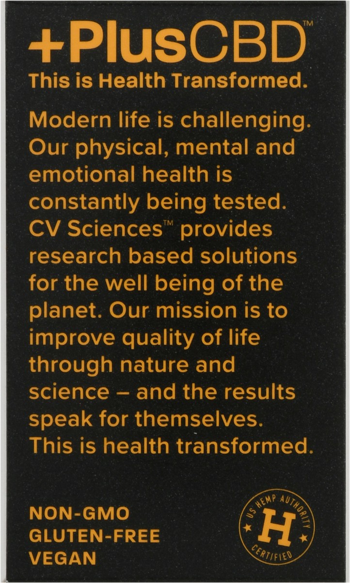 slide 8 of 9, CV Sciences PlusCBD 15 mg Extra Strength Formula Hemp Extract Softgels 30 ea, 30 ct