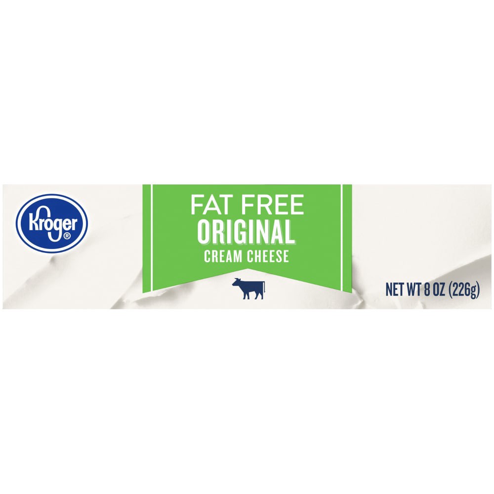 slide 6 of 6, Kroger Fat Free Cream Cheese Bar, 8 oz