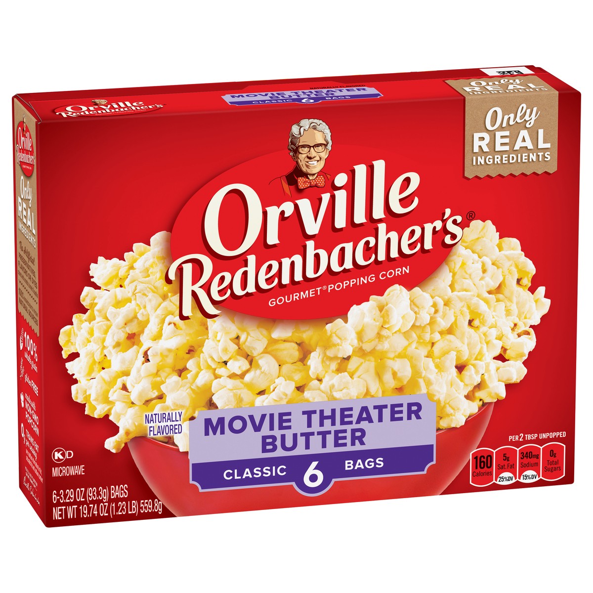 Orville Redenbachers Popping Corn Gourmet Movie Theater Butter Classic Bags 6 Ct 329 Oz Shipt