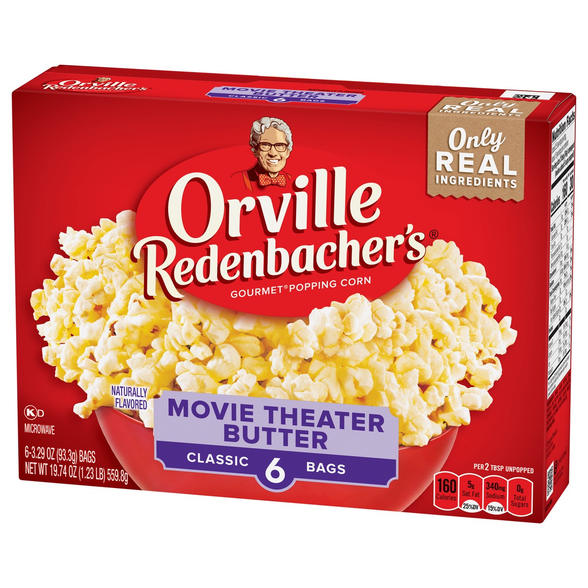 slide 9 of 9, Orville Redenbacher's Orville Redenbacher’s Movie Theater Butter Popcorn, Microwave Popcorn, 6 Count (Pack of 6), 6 ct