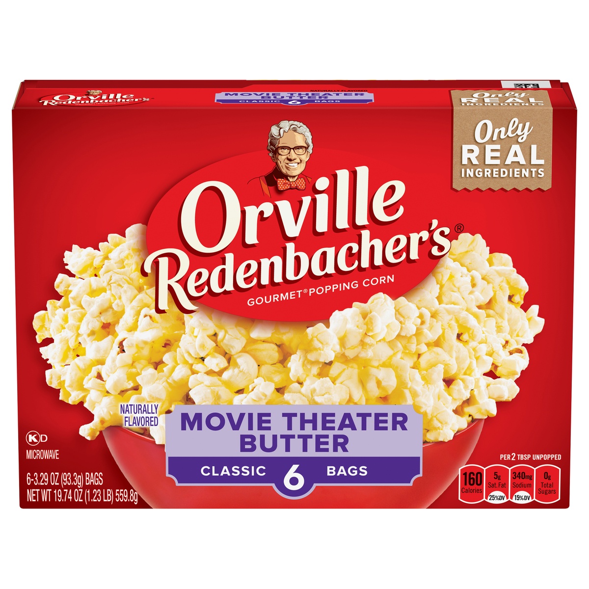 slide 11 of 11, Orville Redenbacher's Popping Corn Gourmet Movie Theater Butter Classic Bags, 6 ct; 3.29 oz