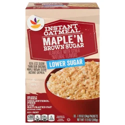 Giant Lower Sugar Maple 'N Brown Sugar Instant Oatmeal - 10 ct